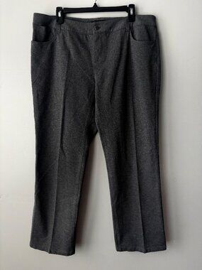 Talbots Signature Dress Pants 16WP Charcoal Grey Bi Stretch Straight Leg Work
